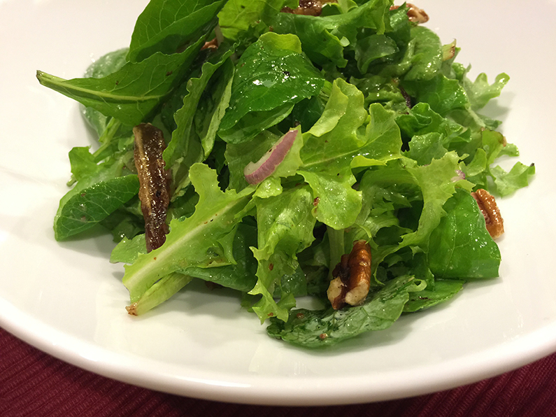 Kale & Date Salad with Cranberry Pear White Balsamic Vinaigrette