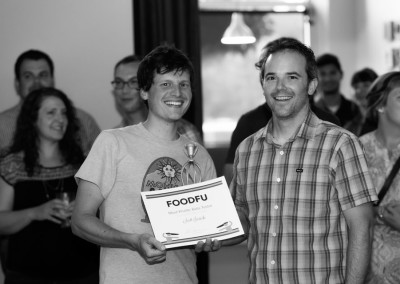 Scott (left) won the Most Prolific Beta Tester award