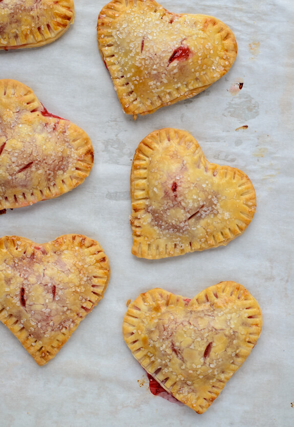 Heart Shaped Strawberry Hand Pies